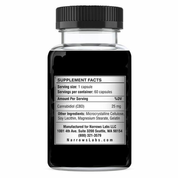 narrows labs cbd isolate capsules 25mg ingredients