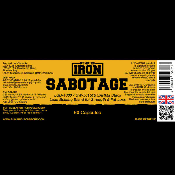 Pumping Iron Sabotage (LGD-4033/Cardarine)